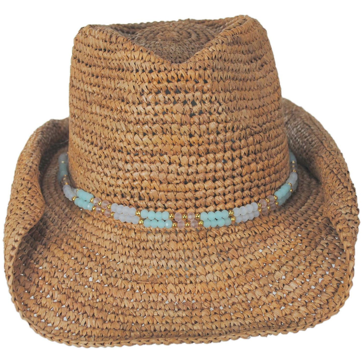 NIKKI BEACH | Allison Raffia Straw Western Hat | 102651 | front | COCOA