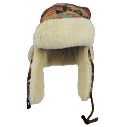 Scala | Shauna Southwestern Trooper Hat | 106456 | front | CHOCOLATE