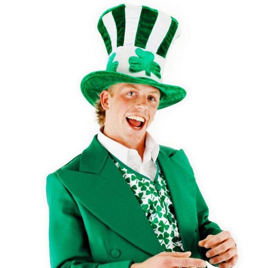 Elope | Shamrock Mad Hatter Top Hat | 190420 | lsmtwo | GREEN/WHITE