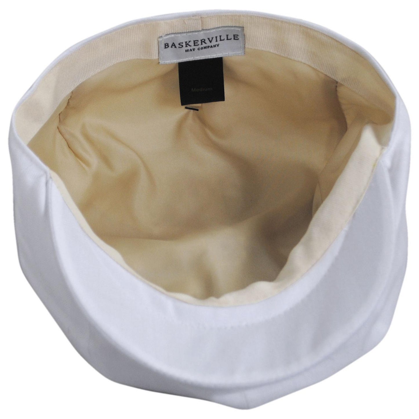 Baskerville Hat Company | Glasbury Cotton Herringbone Newsboy Cap | 167681 | under | TAUPE