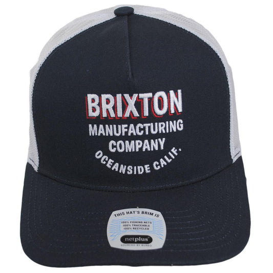BRIXTON HATS | Redoubt MP NetPlus Mesh Snapback Trucker Baseball Cap | 201872 | front | NAVY/WHITE/WHITE