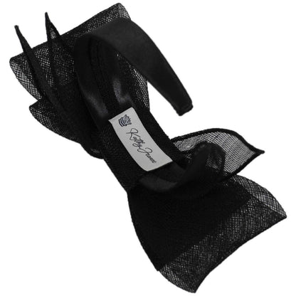 Kathy Jeanne | Mignonne Sinamay Straw Fascinator Hat | 122436 | under | BLACK