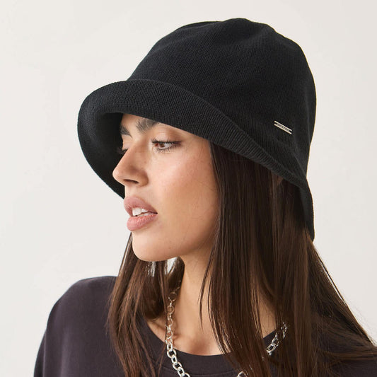 BRIXTON HATS | Redding Cotton Knit Bucket Hat | 185563 | lsfone | BLACK