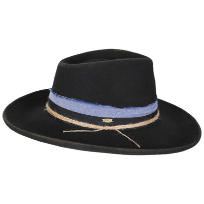 Scala | Wandra Wool Felt Rancher Fedora Hat | 123489 | profile | CHOCOLATE