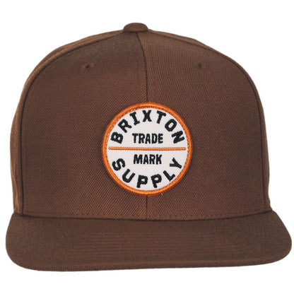 BRIXTON HATS | Oath III Snapback Baseball Cap | 201713 | front | PINECONE BROWN