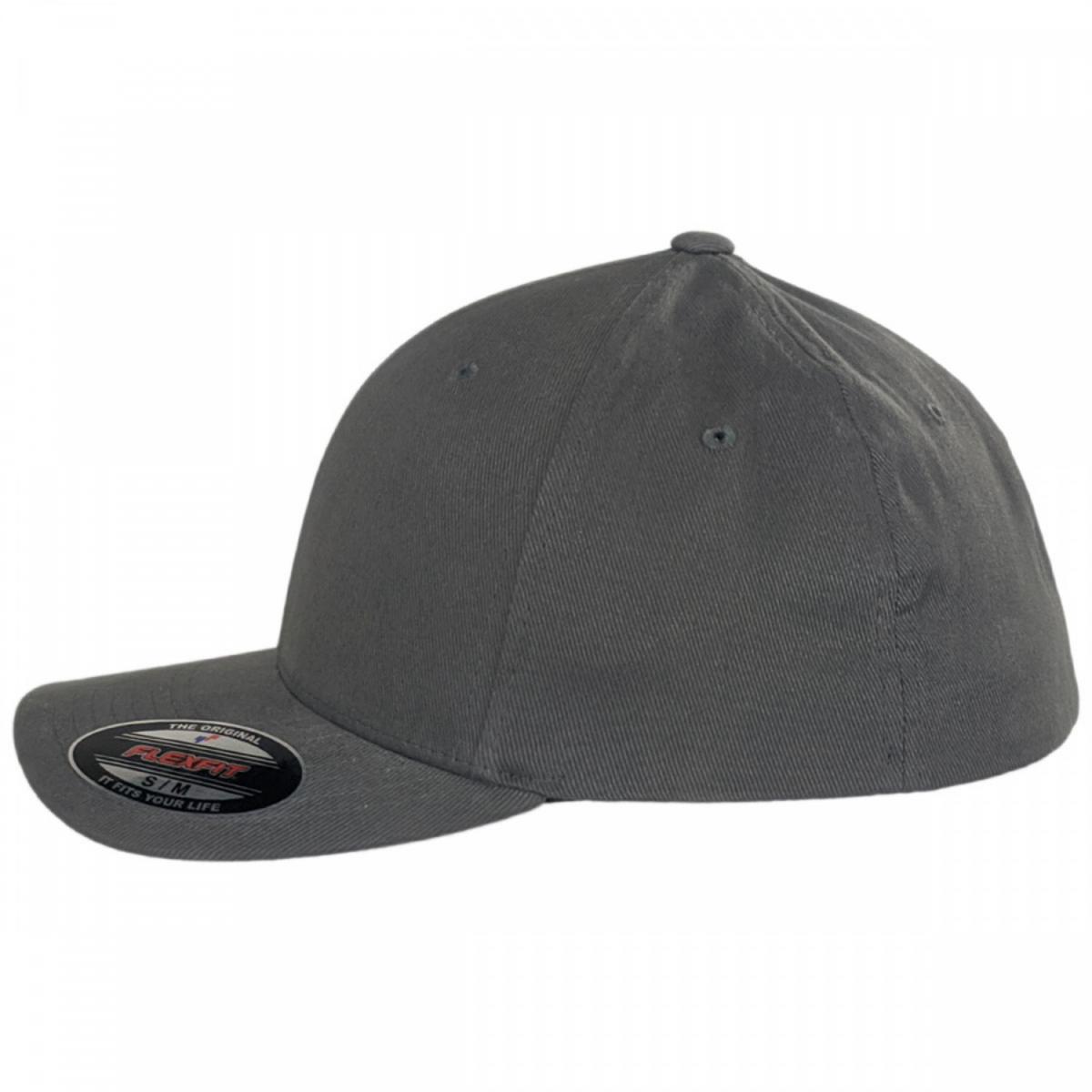 Flexfit | Brushed Twill MidPro FlexFit Fitted Baseball Cap | 221500 | profile | GREY