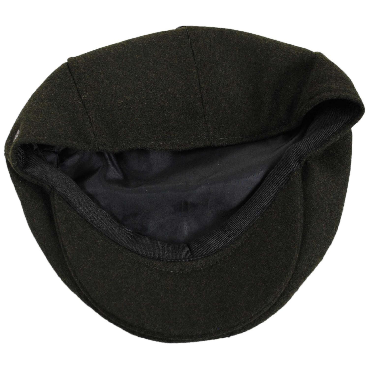 Jaxon Hats | Harlem Wool Blend Ivy Cap | 167733D | under | OLIVE GREEN