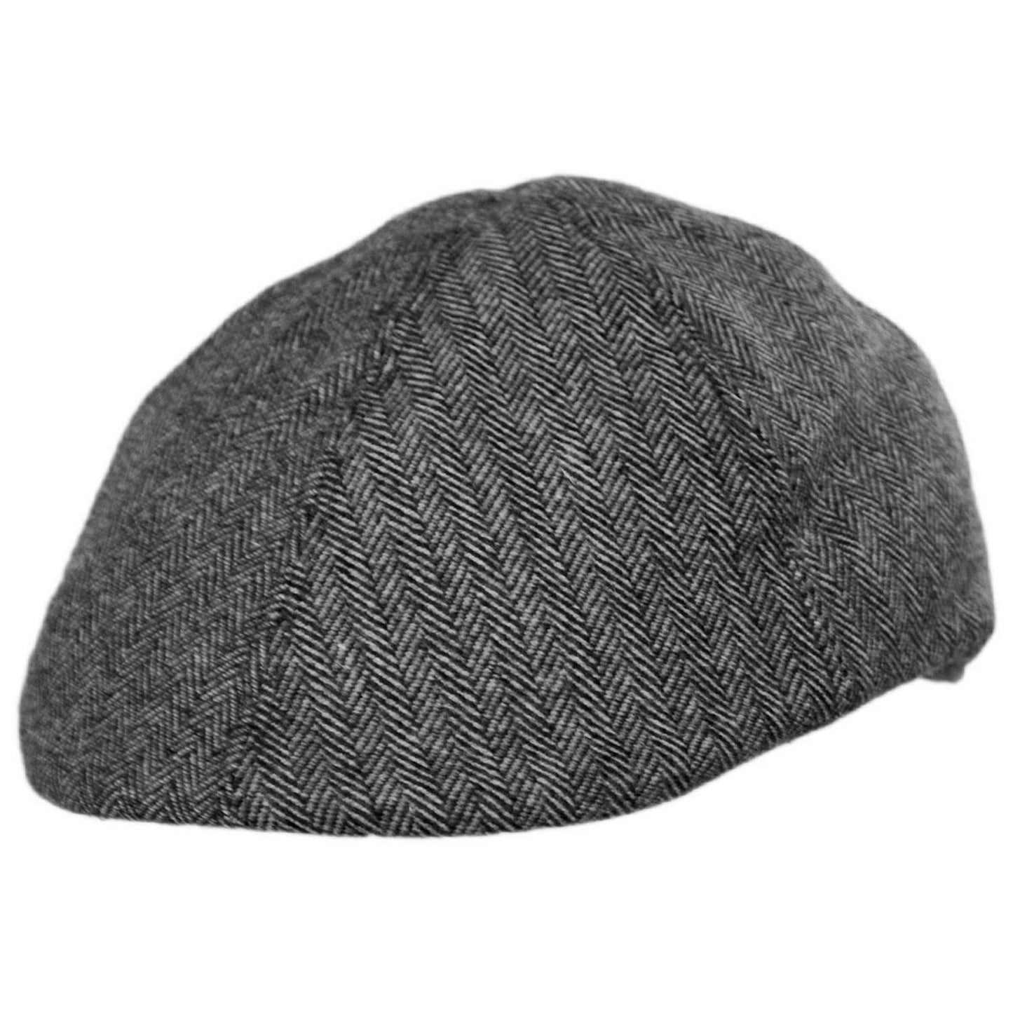 Jaxon Hats | Herringbone Wool Blend Duckbill Ivy Cap | 167552 | lead | GREY