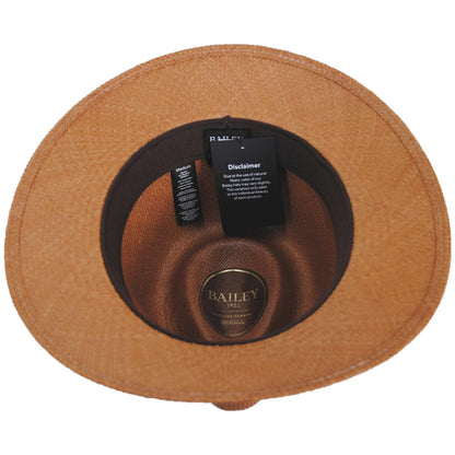 Bailey 1922 | Atwood Panama Straw Safari Fedora Hat | 127933 | under | SIENNA