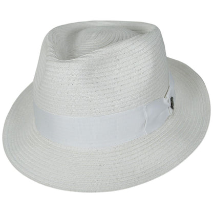 Bigalli | Alessandro Toyo Braid Fedora Hat | 129240 | lead | WHITE