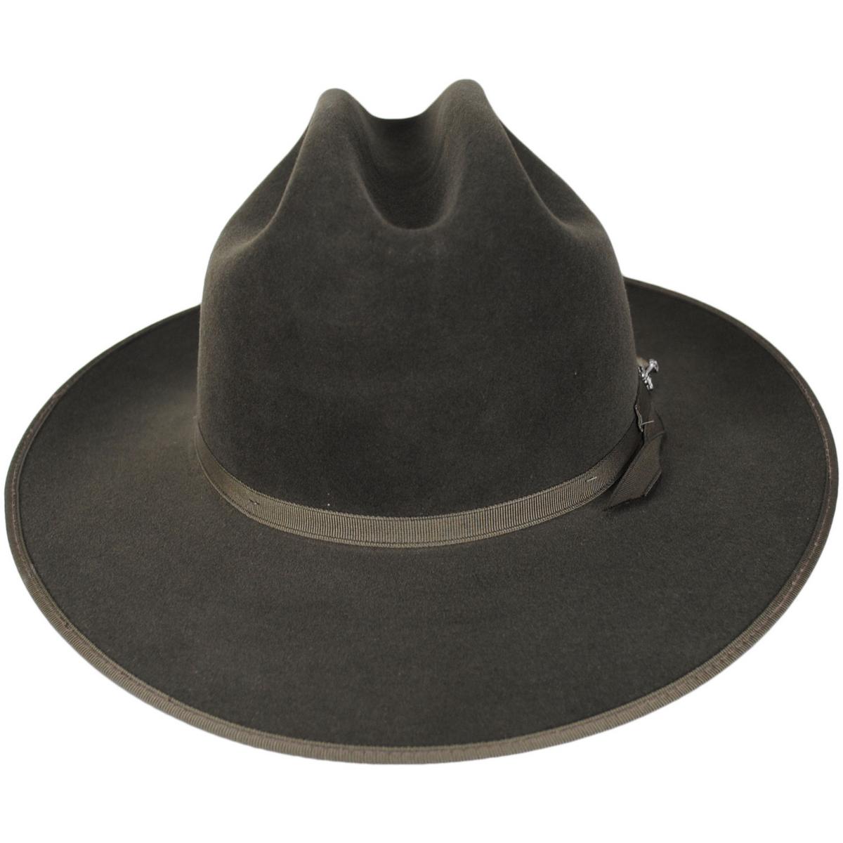 Stetson | Royal Deluxe Open Road Fur Felt Western Hat | 130750 | front | SAGE