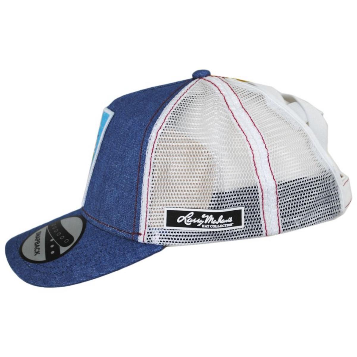 Larry Mahan Hats | Loteria La Luna Snapback Trucker Baseball Cap | 221326 | profile | NAVY