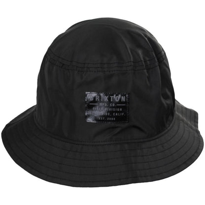 BRIXTON HATS | Vintage Nylon Packable Bucket Hat | 185542 | front | BLACK