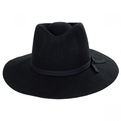 BRIXTON HATS | Joanna Packable Wool Felt Fedora Hat | 123926 | front | BLACK