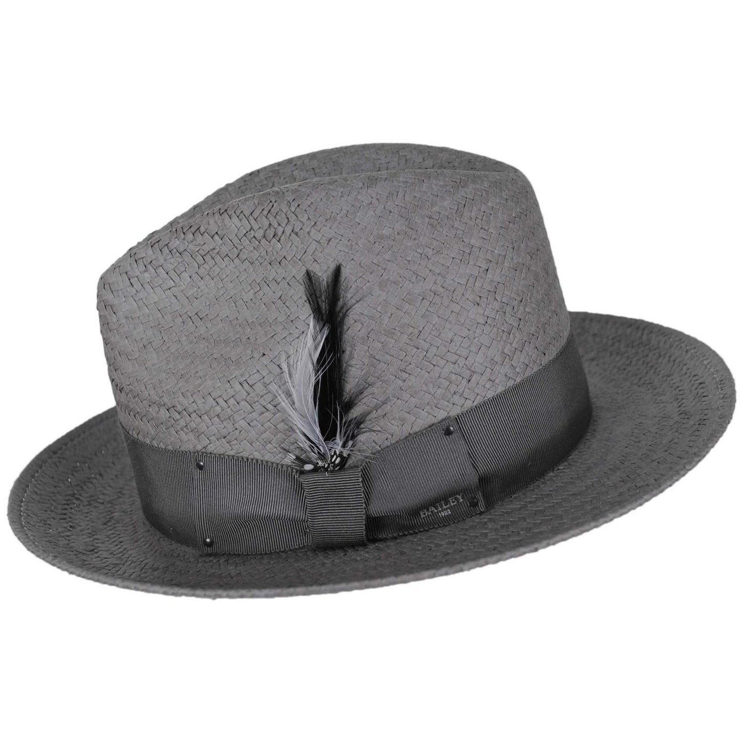 Bailey 1922 | Blixen Sun Raindura Straw Fedora Hat | 127936 | profile | GRAPHITE