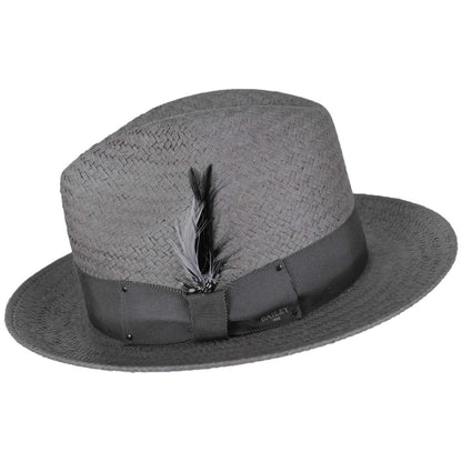 Bailey 1922 | Blixen Sun Raindura Straw Fedora Hat | 127936 | profile | GRAPHITE