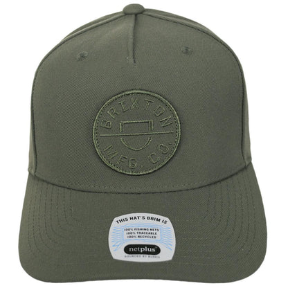 BRIXTON HATS | Crest 5-Panel Snapback Baseball Cap | 201858 | front | IVY GREEN