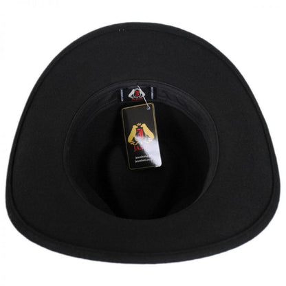 Jaxon Hats | Tombstone Wool Felt Cowboy Hat | 135012 | under | BLACK