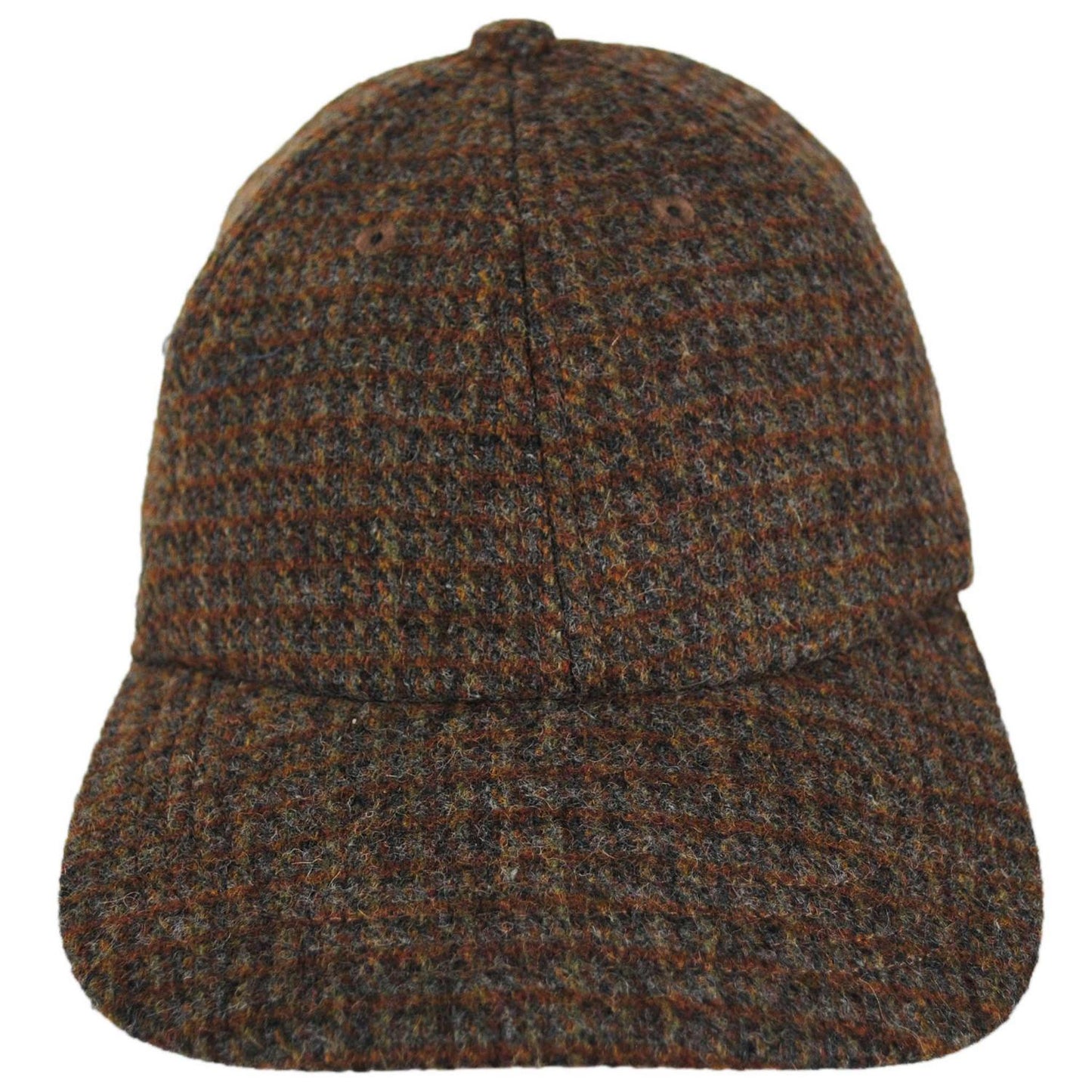 Scala | Adam Tweed Wool Blend Fitted Baseball Cap | 200185 | front | BROWN