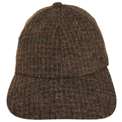 Scala | Adam Tweed Wool Blend Fitted Baseball Cap | 200185 | front | BROWN