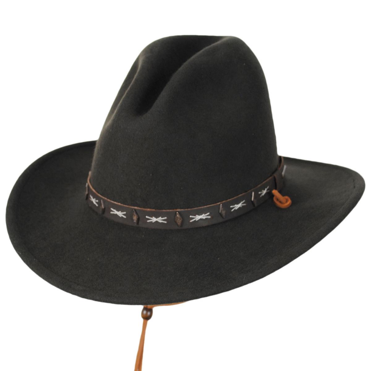 Stetson | Kalamath Crushable Wool Felt Western Hat | 130743 | lead | SAGE GREEN
