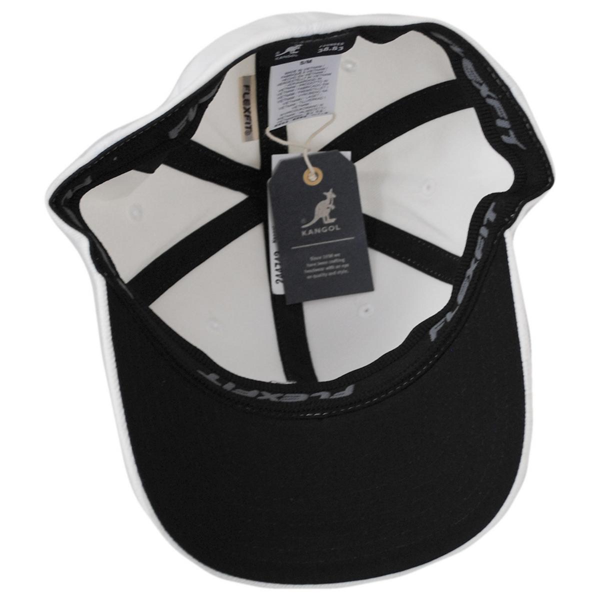 Kangol | 3D Logo Flexfit Fitted Baseball Cap | 201150 | under | WHITE/BLACK