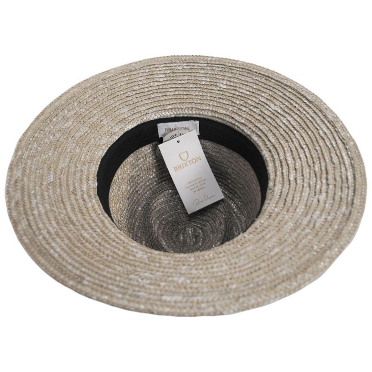 BRIXTON HATS | Joanna Petite Brim Wheat Straw Fedora Hat | 104042 | under | SAND