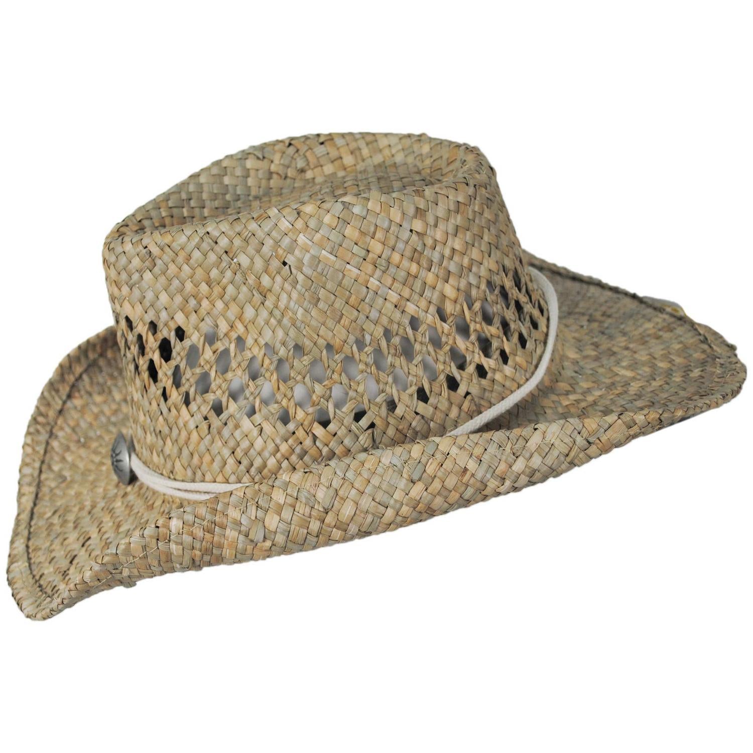 Scala | Kid's Bull Seagrass Straw Western Hat | 505019 | profile | NATURAL