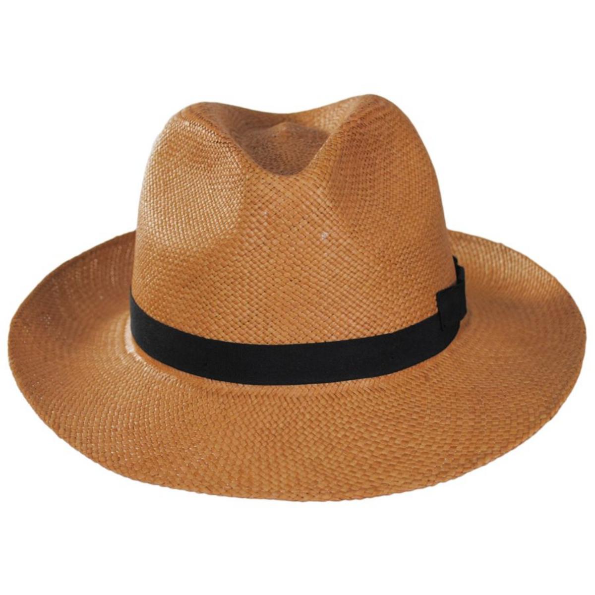 Bigalli | Dante Panama Straw Fedora Hat | 129248 | front | PUTTY
