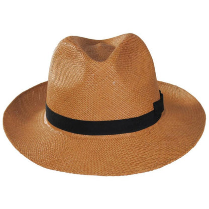 Bigalli | Dante Panama Straw Fedora Hat | 129248 | front | PUTTY