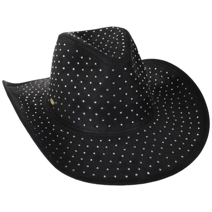 Scala | Joyce Rhinestone Western Hat | 106450 | lead | BLACK