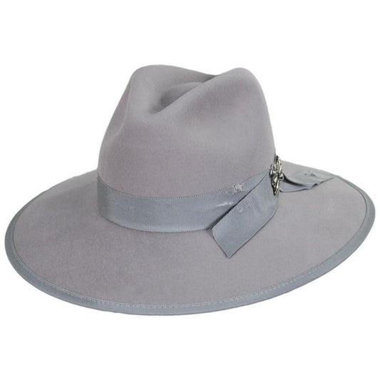 Renegade | Eden Wool Felt Safari Fedora Hat | 100811 | lead | SILVER