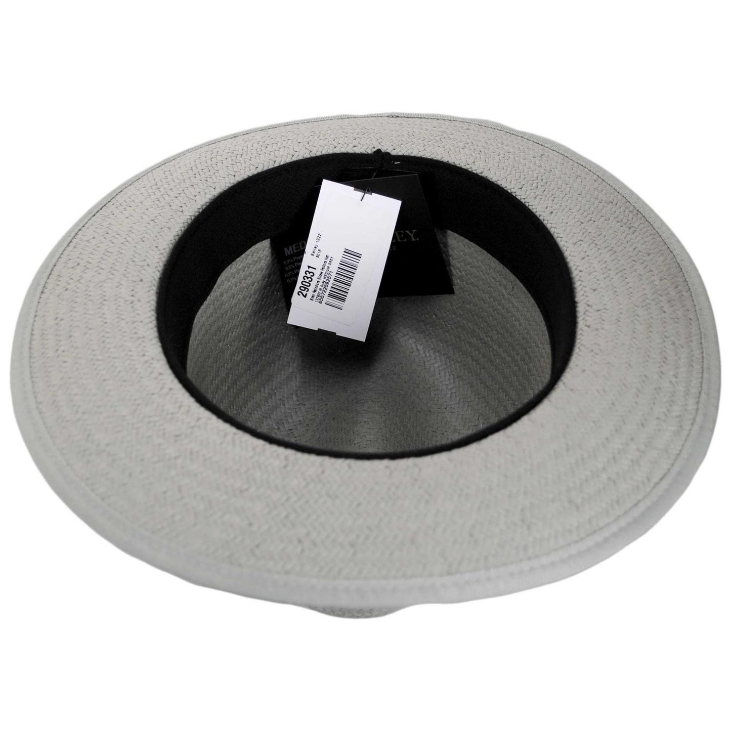 Bailey 1922 | Bran Raindura Straw Fedora Hat | 127937 | under | MEDIUM GREY