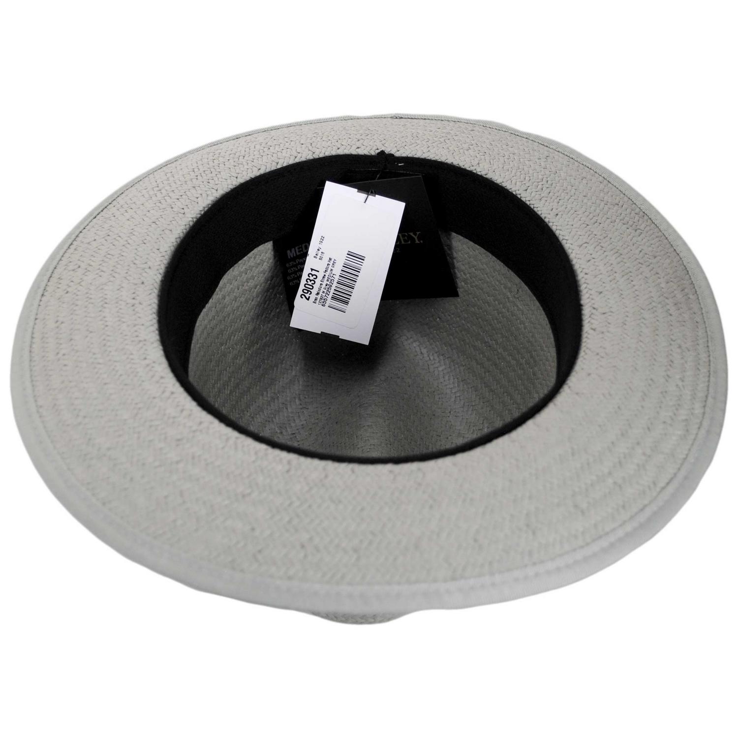 Bailey 1922 | Bran Raindura Straw Fedora Hat | 127937 | under | MEDIUM GREY