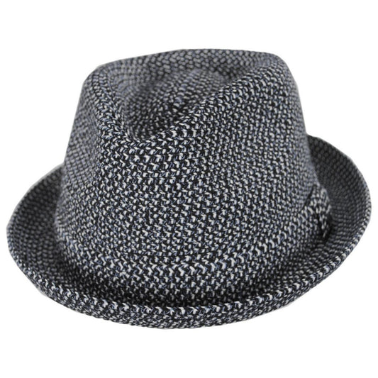 Bailey 1922 | Billy Braided Toyo Straw Fedora Hat - Black Heather | 127843BH | lead | BLACK HEATHER