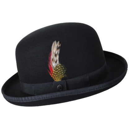 Jaxon Hats | English Wool Felt Bowler Hat | 132055 | profile | BLACK