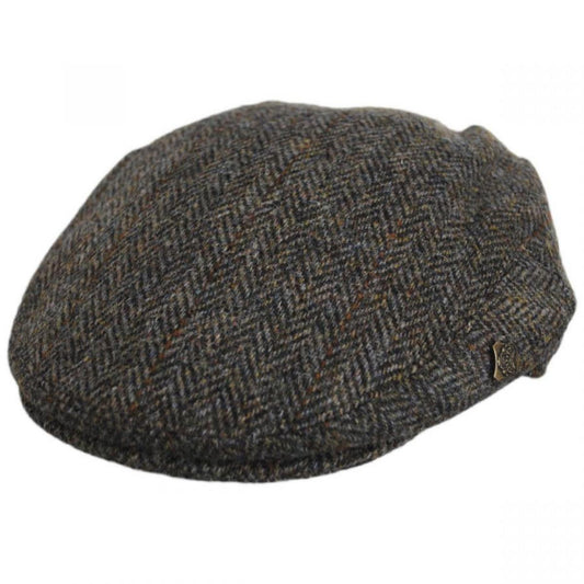 Failsworth | Harris Tweed Overcheck Herringbone Wool Ivy Cap | 177913 | lead | TAUPE