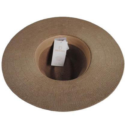 BRIXTON HATS | Lyons Cotton Knit Fedora Hat - Spring | 107408SS | under | DARK TAN/BLACK