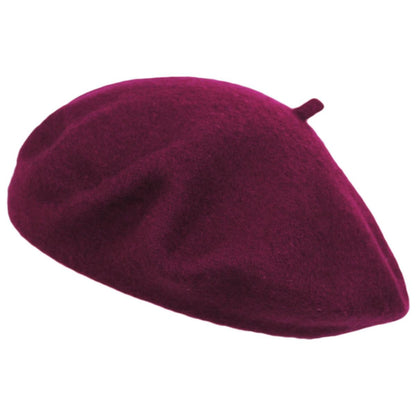 Village Hat Shop | Wholesale Wool Fashion Beret B2B Pre-Pack | B2B152500 | lead | RASPBERRY