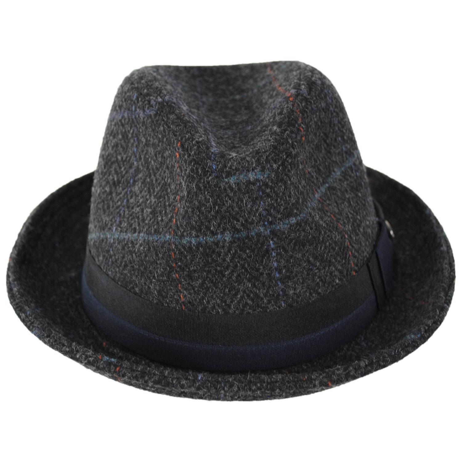 Scala | Aden Wool Blend Fedora Hat | 140248 | front | GREY