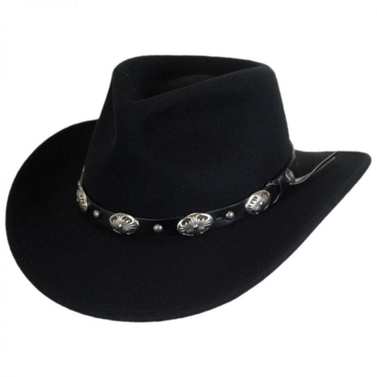 Jaxon Hats | Tombstone Wool Felt Cowboy Hat | 135012 | lead | BLACK