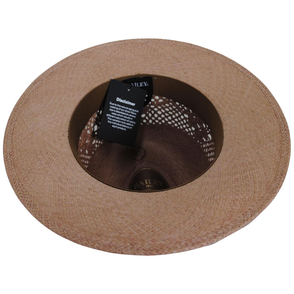 Bailey 1922 | Trappe Panama Straw Fedora Hat | 127922 | under | AMPHORA