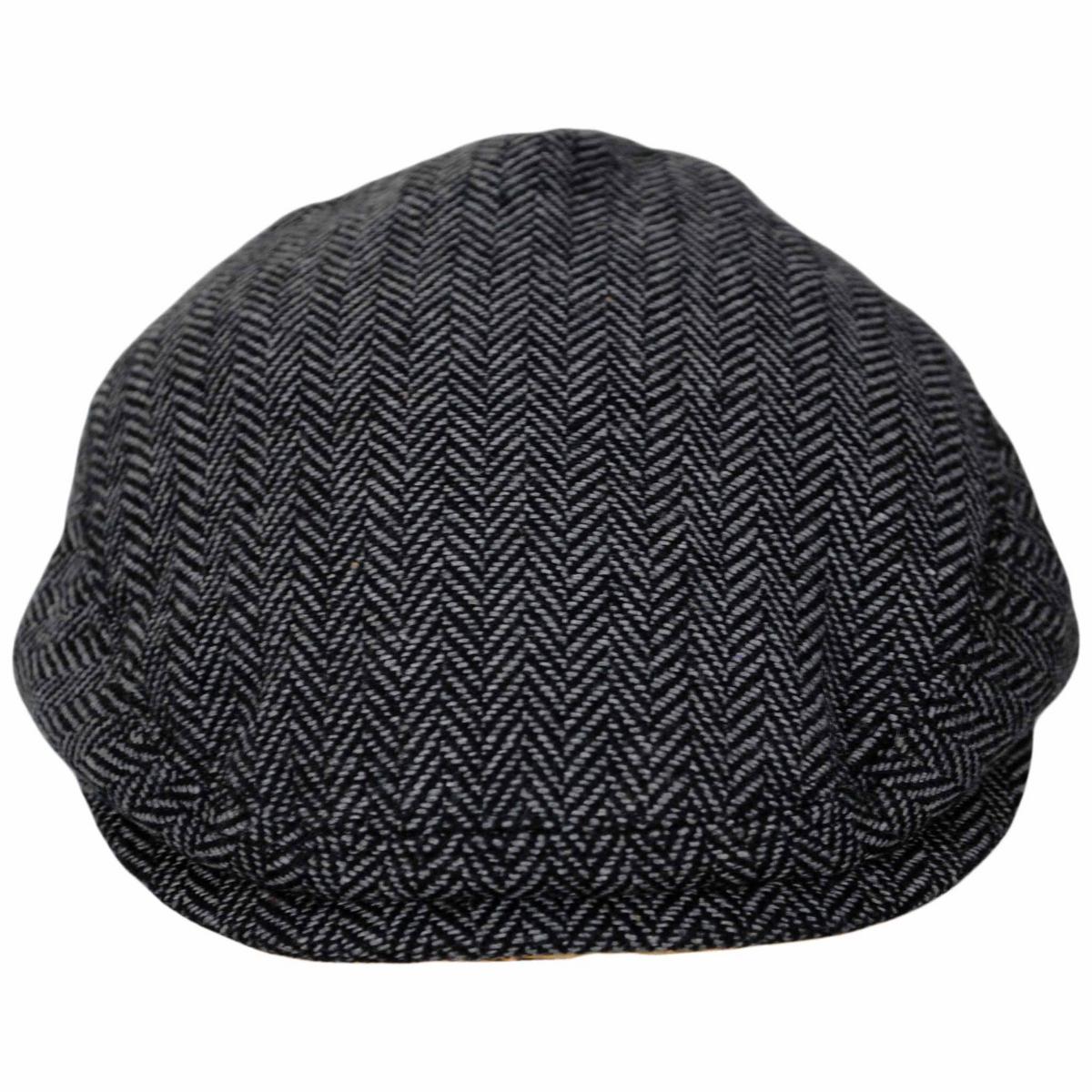 Jaxon Hats | Kid's Herringbone Wool Blend Ivy Cap | 512104 | front | CHARCOAL