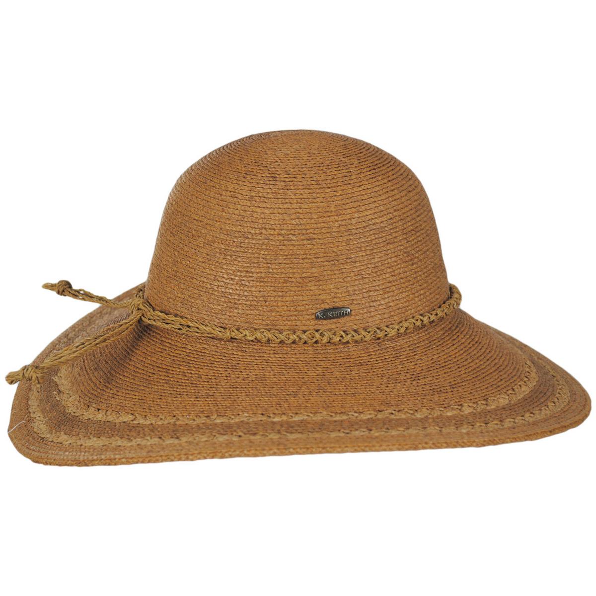 Karen Keith | Crown Point Raffia Braid Straw Swinger Sun Hat | 102237 | profile | WHEAT