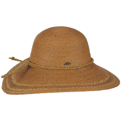 Karen Keith | Crown Point Raffia Braid Straw Swinger Sun Hat | 102237 | profile | WHEAT