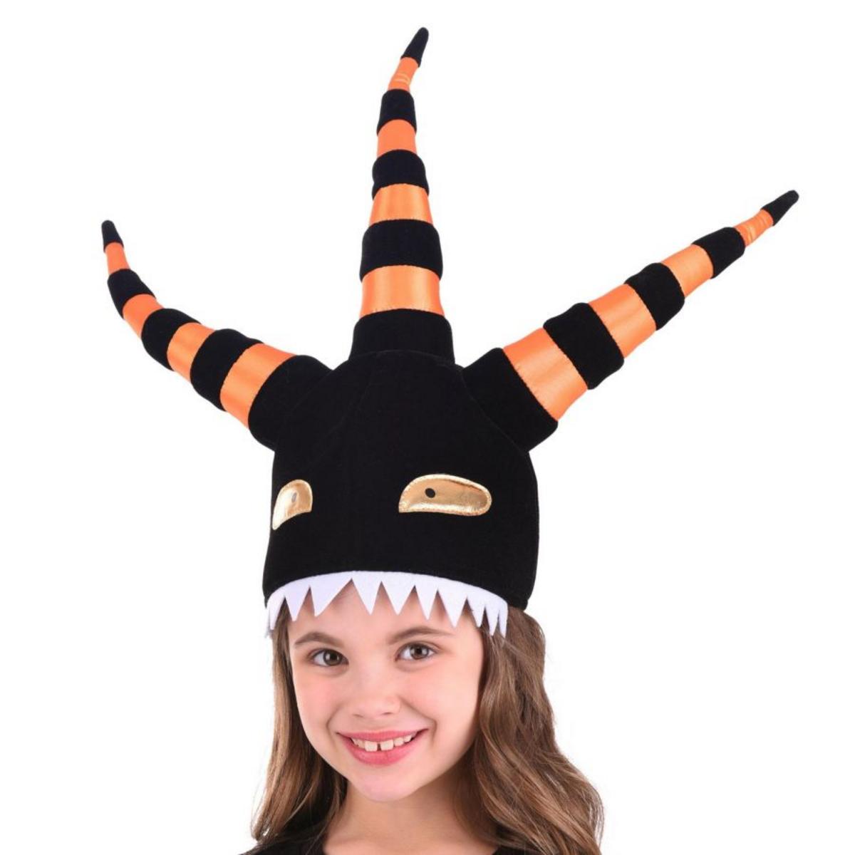 Disney | The Nightmare Before Christmas Harlequin Demon Plush Hat | 190452 | under | BLACK/ORANGE