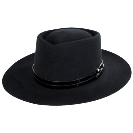Bailey 1922 | Lang Elite Wool Felt Gambler Hat | 130393 | lead | BLACK