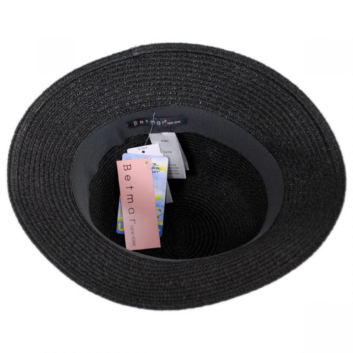 Betmar | Gossamer Toyo Straw Blend Cloche Hat | 101112 | under | BLACK