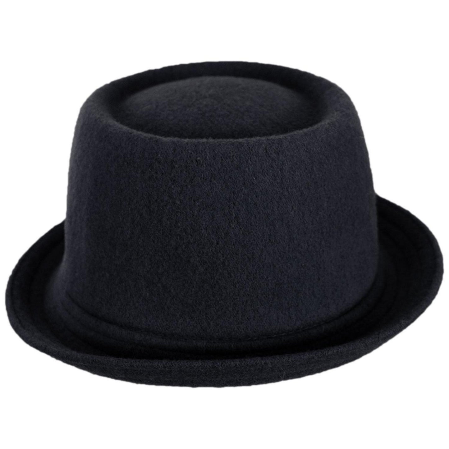 Kangol | Wool Mowbray Pork Pie Hat | 185745 | front | BLACK