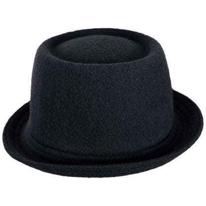 Kangol | Wool Mowbray Pork Pie Hat | 185745 | front | BLACK